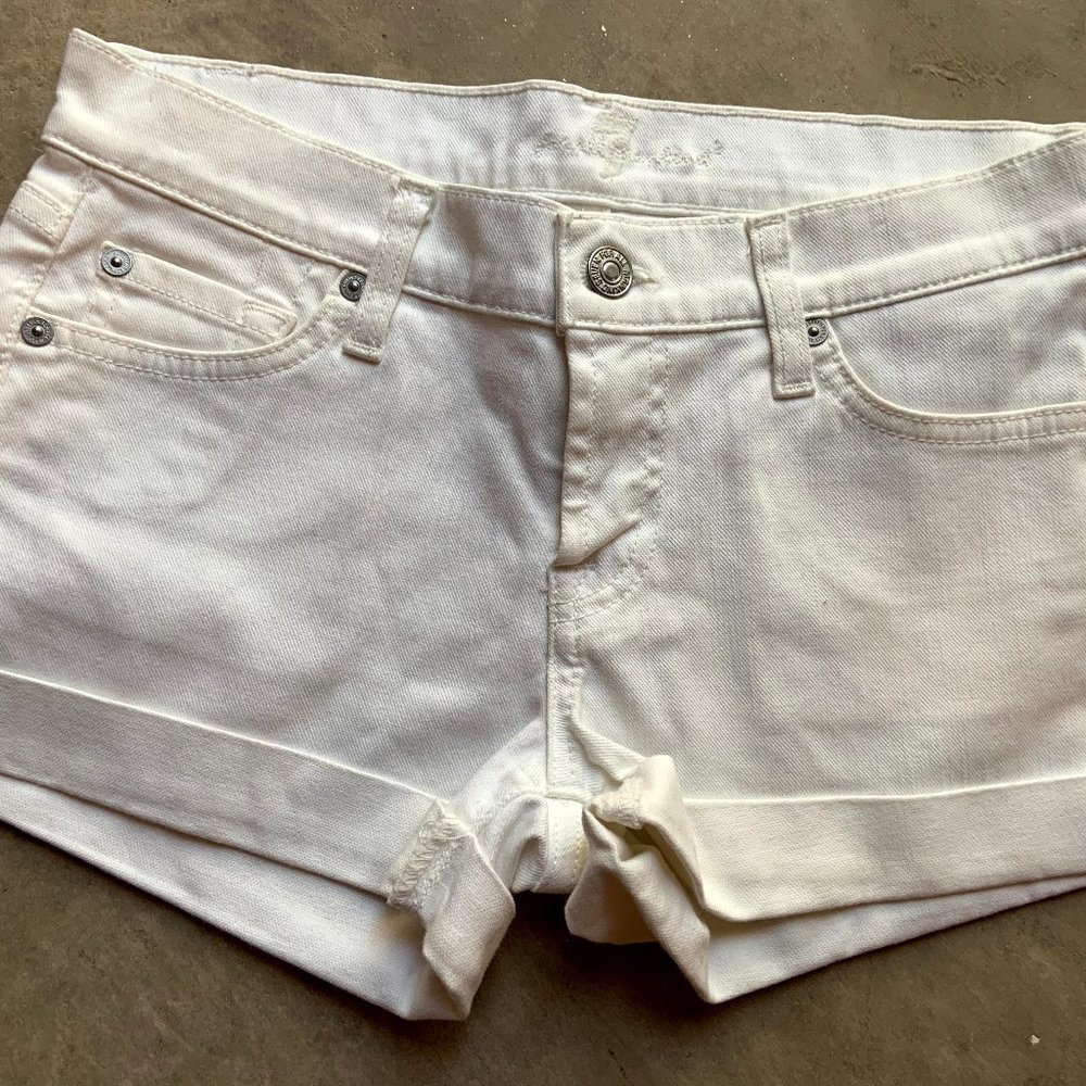 7 For All Mankind Denim White Shorts